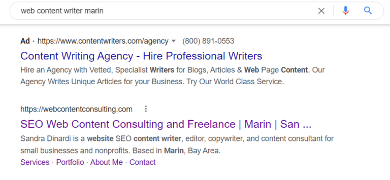 Search Result Page example